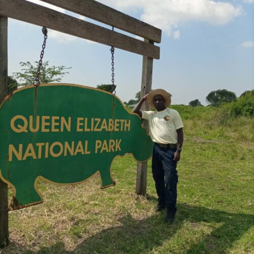 Standing at the Queen Elizabeth Nation park